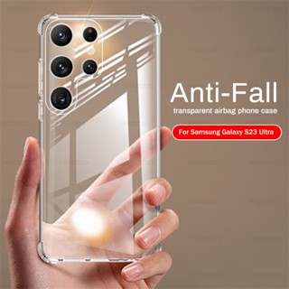 For Samsung Galaxy S23 Ultra Case Transparent Soft Silicone Shockproof Back Cover On Sumsung S 23 Ultra S23Ultra S23+ 5G Fundas