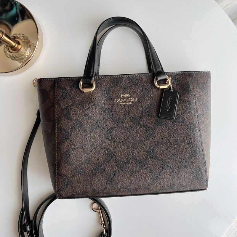 กระเป๋าCOACH CA613 Alice Satchel In Signature CanvasColor: BROWN BLACK 
