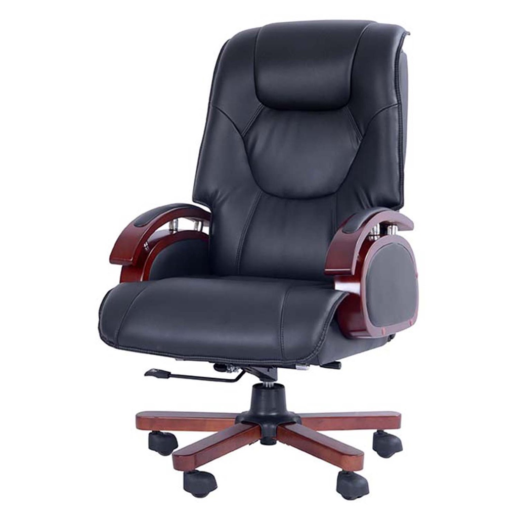 AS Furniture / ATOM (อะตอม) เก้าอี้สำนักงาน โครงขาไม้ เบาะหนัง