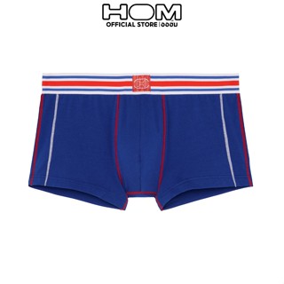 HOM (ออฮ์ม)  รุ่น 402513-00BI กางเกงในชาย Trunk Cotton ลุคสปอร์ตสุดเท่ห์ นุ่มยืดหยุ่นพร้อมเทคโนโลยี Ceravida Fresh