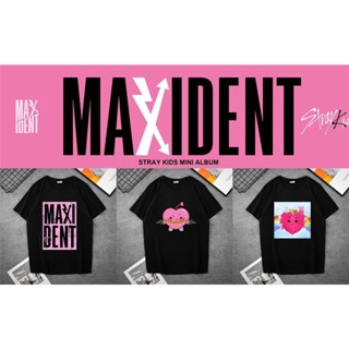 พร้อมส่ง เสื้อยืดแขนสั้น คอกลม ผ้าฝ้าย พิมพ์ลายการ์ตูนตุ๊กตา Lee Know Idol Stray Kids-MAXIDENT สีดํา แฟชั่นสไตล์เกา_11