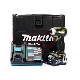 MAKITA สว่านไขควงกระแทกไร้สาย 40 โวลต์ รุ่น TD001GD105 แรงบิด 220 นิวตันเมตร สีเขียว รวมแบตเตอรี่และแท่นชาร์จ (มากีต้า)