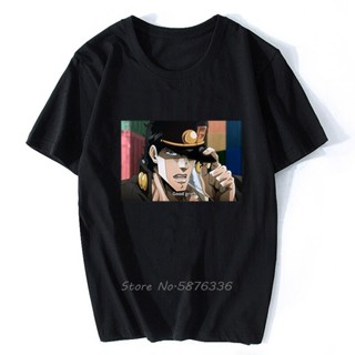 T-Shirtเสื้อยืด ผ้าฝ้าย แบบนิ่ม พิมพ์ลายกราฟฟิค Jojo Bizarre Adventure สไตล์ญี่ปุ่น พลัสไซซ์ สําหรับผู้ชาย S-5XL