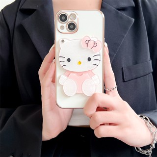 เคสโทรศัพท์มือถือ กระจกแต่งหน้าแมวน่ารัก สําหรับ OPPO Reno 8Z 5G Reno 7Z 5G Reno6Z 5G Reno 8 5G Reno 7 5G Reno 6 5G Reno 5 5G Reno 8 4G Reno 4 4G