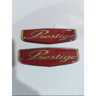 โลโก้ตราสัญลักษณ์ Prestige (สีแดงทอง) ราคา 2 ชิ้น ซ้ายและขวา