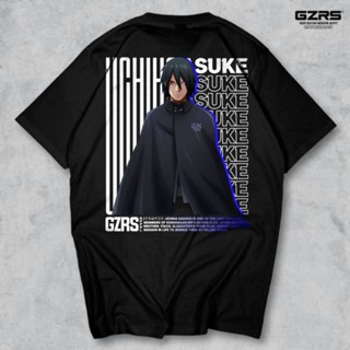 Gzrs Sasuke Uchiha เสื้อยืด สีดํา