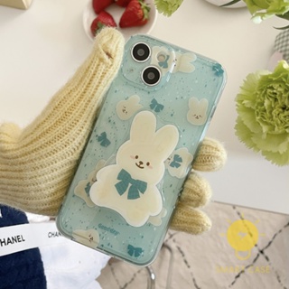 For เคสไอโฟน 14 Pro Max [Cute Rabbit Pop Stand Half Transparent] เคส Phone Case For iPhone 14 Pro Max Plus 13 12 Mini 11 For เคสไอโฟน11 Ins Korean Style Retro Classic Couple Shockproof Protective TPU Cover Shell