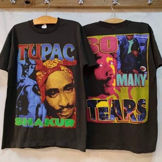 ํTUPAC⚡️เสื้อยืดผ้าฟอก Unisex Cotton 💯 งานใหม่ ทำเก่า ผ้าฟอกเฟดนุ่ม ไร้ตะเข็บข้าง สกรีนจม หน้าหลัง ⚡️พร้อมส่ง⚡️