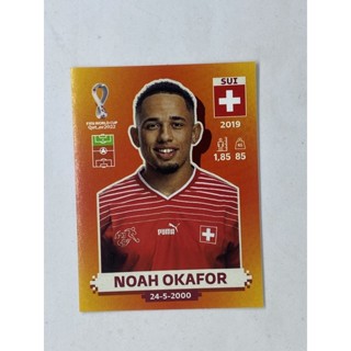 Noah Okafor สติ๊กเกอร์สะสม ฟุตบอลโลก world cup 2022 Switzerland ของสะสมทีมฟุตบอล สวิตเซอร์แลนด์