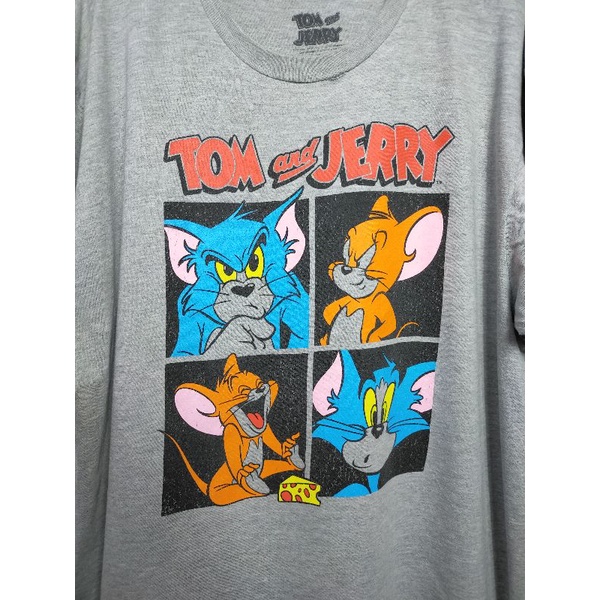 เสื้อยืด มือสอง ลายการ์ตูน Tom and Jerry อก 46 ยาว 30