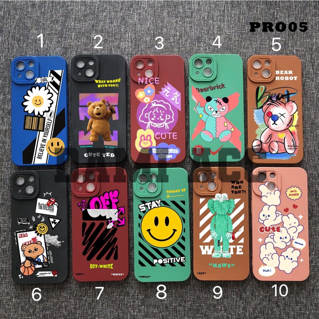 Vivo y28 y18 y17s vivo v29 5g y02 y02t y02a macaron case pro ภาพการ์ตูน pro01 pro02 pro03 pro04 pro0