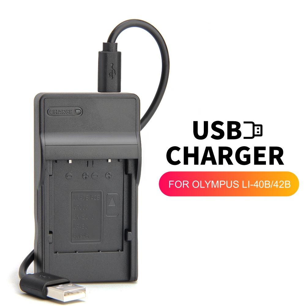 เครื่องชาร์จ USB สําหรับ OLYMPUS IR-300 IR300 TG-310 TG310 TG-320 TG320 X915 X-915 X-920 X-925 X-930