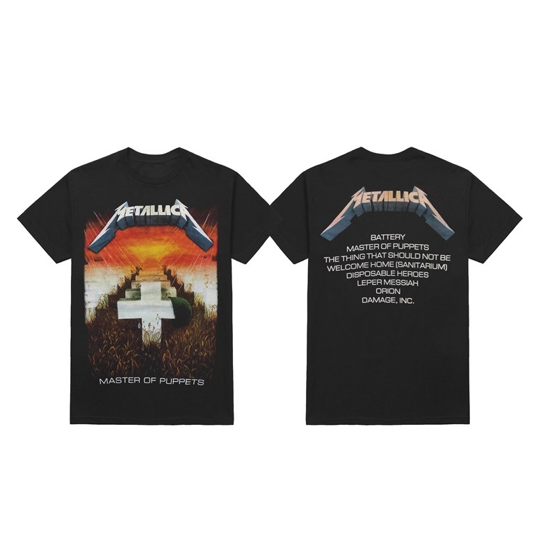 Metallica T-SHIRT - เสื้อยืด Master of Puppet Cotton Unisex