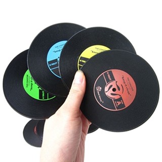 【AG】Retro CD-Design Antislip PVC Drink Coaster Pad Cup Coffee Mat Placemat