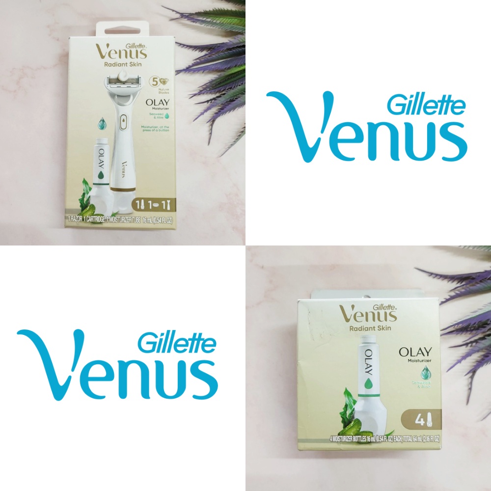 [Gillette®] Venus Radiant Skin Olay Moisturizer Seaweed & Aloe ยิลเลตต์ วีนัส มีดโกน + มอยส์เจอไรเซอ
