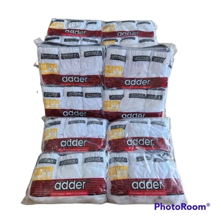 กางเกงในชาย Adder # 303 แพ็คถุงซิบ 3 ตัว/ขาวล้วน เนื้อผ้า Cotton ขอบหุ้ม ขอบผ้า(F/L/XL/XXL)