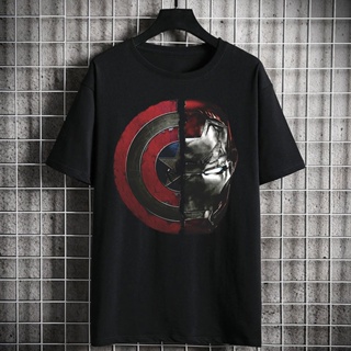 Unisex Punk Style Tshirt For Men Marvel Tshirt Captain America Ironman Print Tee Shirts Civil War Di_04