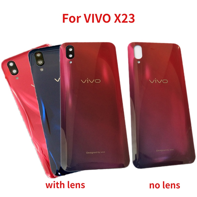 ใหม่กระจกด้านหลังสําหรับ VIVO X23 V1809A V1816A V1809T ฝาครอบแบตเตอรี่กระจกด้านหลังประตูด้านหลังเปลี