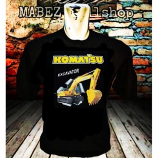 เสื้อยืด พิมพ์ลายรถขุด Komatsu