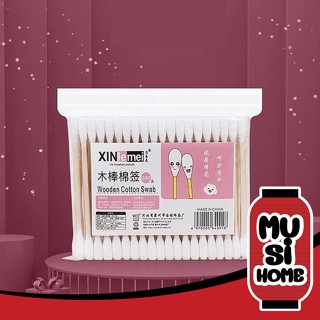 MUSI.HOME【E60】สำลีก้าน100 ก้าน/ห่อ คอตตอนบัด สำลีปั่นหู Cotton Swab