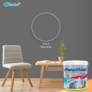 Captain ParaShield CoolMax สีเทา ชนิดกึ่งเงา G-514 Drak Grey ขนาด 1 ลิตร