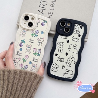 เคสโทรศัพท์มือถือแบบนิ่ม ลายกระต่าย ดอกทิวลิปน่ารัก สําหรับ Redmi Note 10 9 Pro 5G K50 K40 K30 Pro Ultra K40s