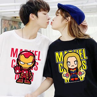 Marvel Couple Blouse T Shirt Summer Korean Short Sleeved T Shirt Unisex Tops 4313_02