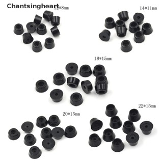 &lt;Chantsingheart&gt; แผ่นยางรองขาตู้ ทรงกลม สีดํา ลดราคา 10 ชิ้น