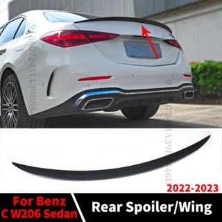 ปีกสปอยเลอร์ท้ายรถ สําหรับ Mercedes Benz C W206 Sedan 4 Door 2022 2023 AMG Style Boot Lip Tail