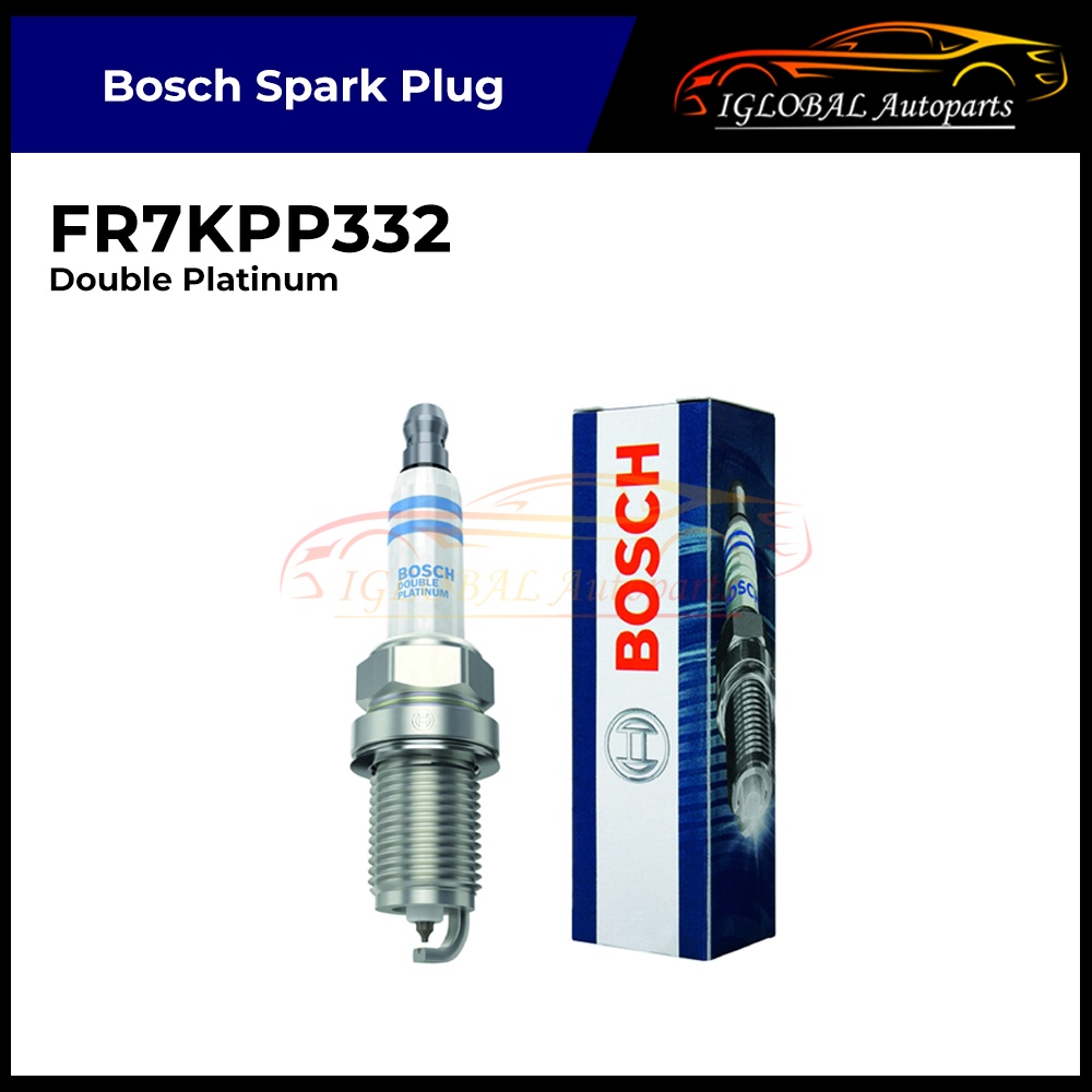 (1ชิ้น) หัวเทียน Bosch FR7KPP332 - Audi A4 A5 A6 Q5 (V6) / BMW 1 3 5 6 7 X5 series E46 E60 E63 E65 E