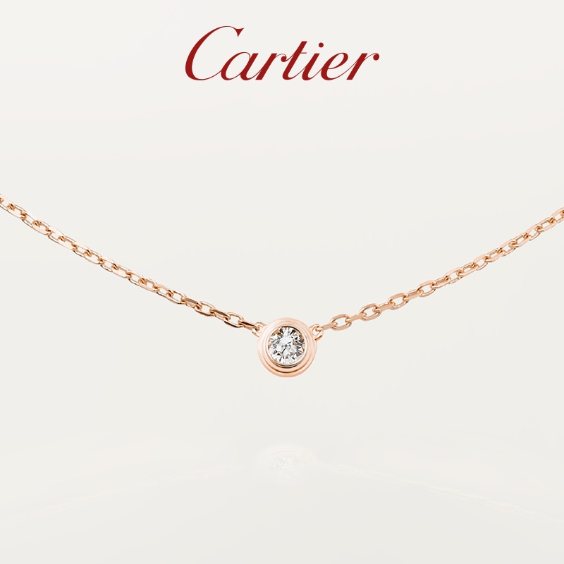 [พร้อมกล่อง] Cartier Cartier สร้อยคอเพชร สีโรสโกลด์ สีขาว สีทอง