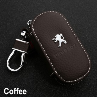 Peugeot เคสกุญแจรถยนต์ แบบหนังลิ้นจี่ คุณภาพสูง