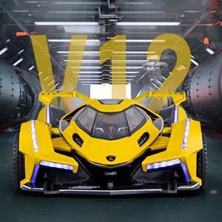 【ไม่มีกล่อง】โมเดลรถยนต์ โลหะผสมสังกะสี 1/24 Lamborghini V12 GT ของเล่นสําหรับเด็ก 3 ปีขึ้นไป