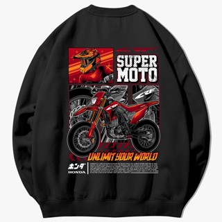 เสื้อกันหนาว คอกลม ลาย SUPERMOTO CRF 150L สําหรับผู้ชาย และผู้หญิง