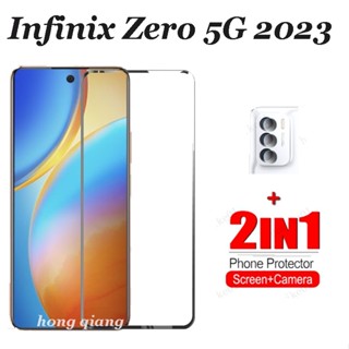 (2in1) ฟิล์มกระจกนิรภัยกันรอยหน้าจอ เลนส์กล้อง สําหรับ Infinix Zero 5G 2023 Infinix Zero X XPro Neo 8