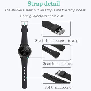 สายซิลิโคน 22 มม. 20 มม. เข้ากันได้กับ Samsung Galaxy Watch 3 45 มม. เกียร์ S3
