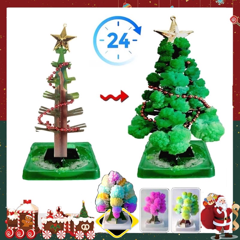 COD พร้อมส่ง e ต้นคริสต์มาส ต้นไม้วิทยาศาสตร์ Magic Growing Christmas Tree ของขวัญคริสต์มาส