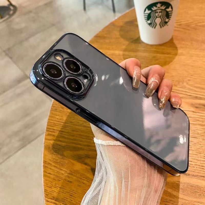 เคสโทรศัพท์มือถือ ซิลิโคนนุ่ม ใส ผิวด้าน กันกระแทก หรูหรา สําหรับ iPhone 14 Plus 13 11 12 Pro Max XR X XS 8 SE 2020