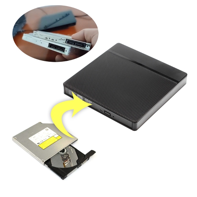HIk Optical Drive Case USB3 0 Type-C External Enclosure DVD- CD-ROM Case 9 5 12 7mm