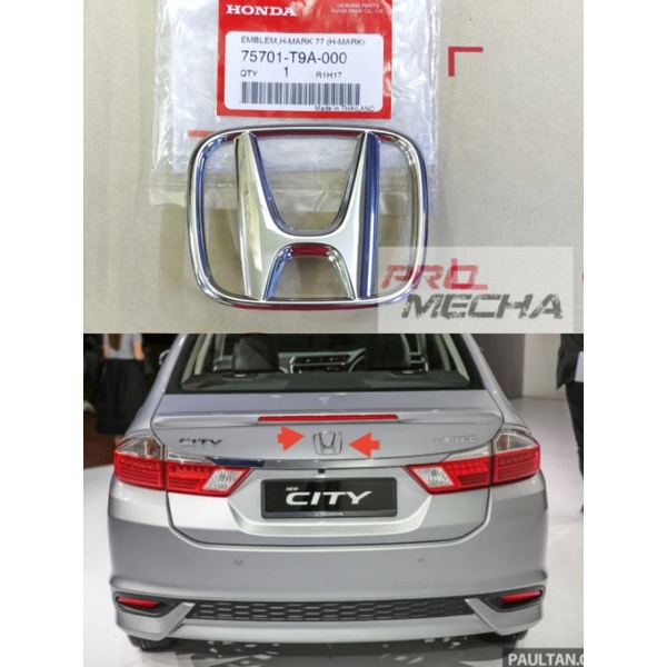 HONDA CITY GM6 2014~2019 T9A REAR BONNET EMBLEM H LOGO (CHROME) T9A FACELIFT