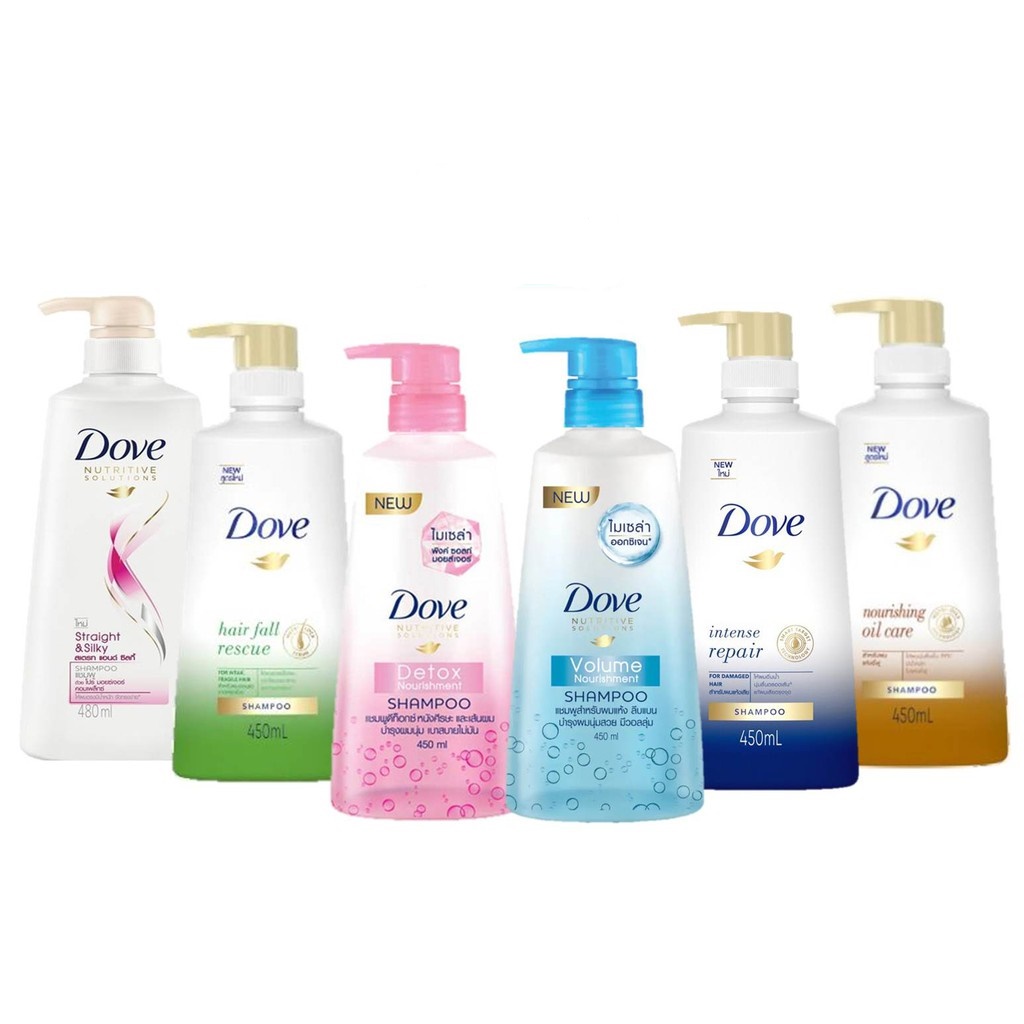 Dove Shampoo แชมพูโดฟหัวปั๊มขนาด 380 มล. ขวดใหม่ทุกสูตร