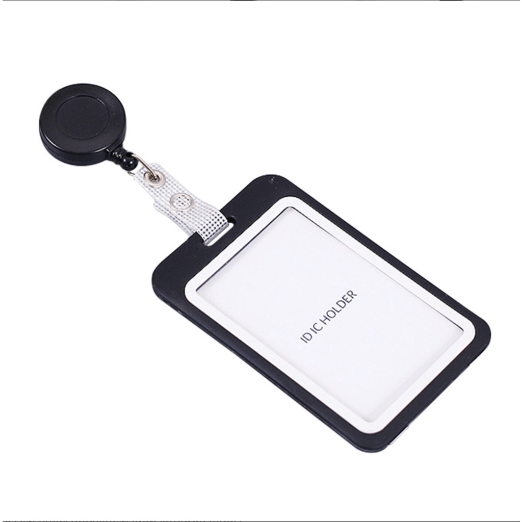 ป้ายแขวนบัตร ที่ใส่บัตร ที่ใส่การ์ด Card Holder บัตรนักเรียน บัตรพนักงาน สีดำ สีเทา แนวตั้ง แนวนอน - รูปที่ 6