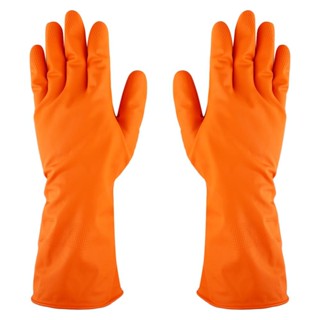 RUBBER ถุงมือยาง ตราม้า สีส้ม Size LRUBBER GLOVES HORSE BRAND LARGE ORANGE