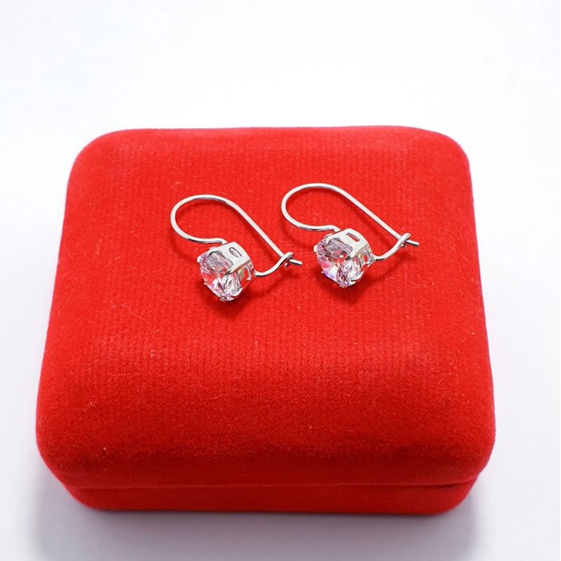 DESI SILVER 925 EARRINGS WHITE GOLD PLATED - DESY SILVER 925 EARRINGS