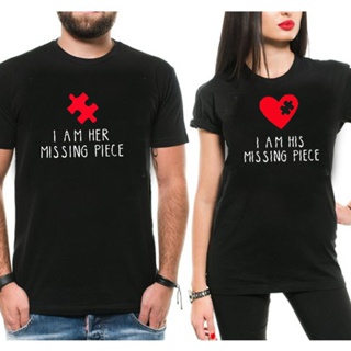 ขายปีใหม่☑Couple Unisex Tshirt Matching His and Hers Shirts Couple T Shirts Valentines Day giftS-5XL_02
