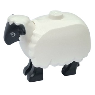 [ Animal ]  ชิ้นส่วนเลโก้ Lego Part Sheep with Black Head and Legs with Fleece (74188pb01c01) ราคา/ชิ้น