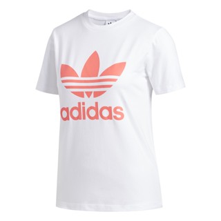 adidas ไลฟ์สไตล์ เสื้อยืด Trefoil ผู้หญิง สีขาว FJ9455