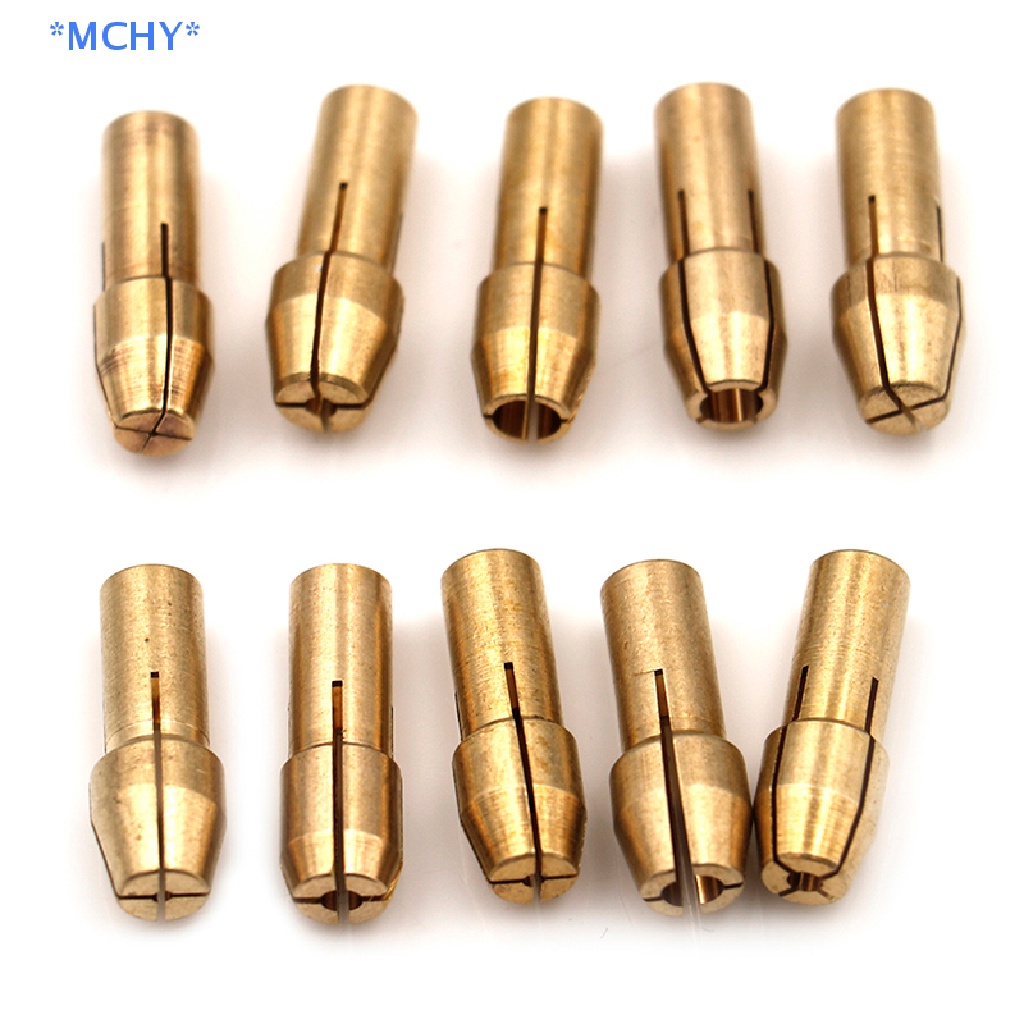 Mchy> หัวจับดอกสว่าน ทองเหลือง 0.5-3.2 มม. 4.8 มม. สําหรับเครื่องมือโรตารี่ 10 ชิ้น