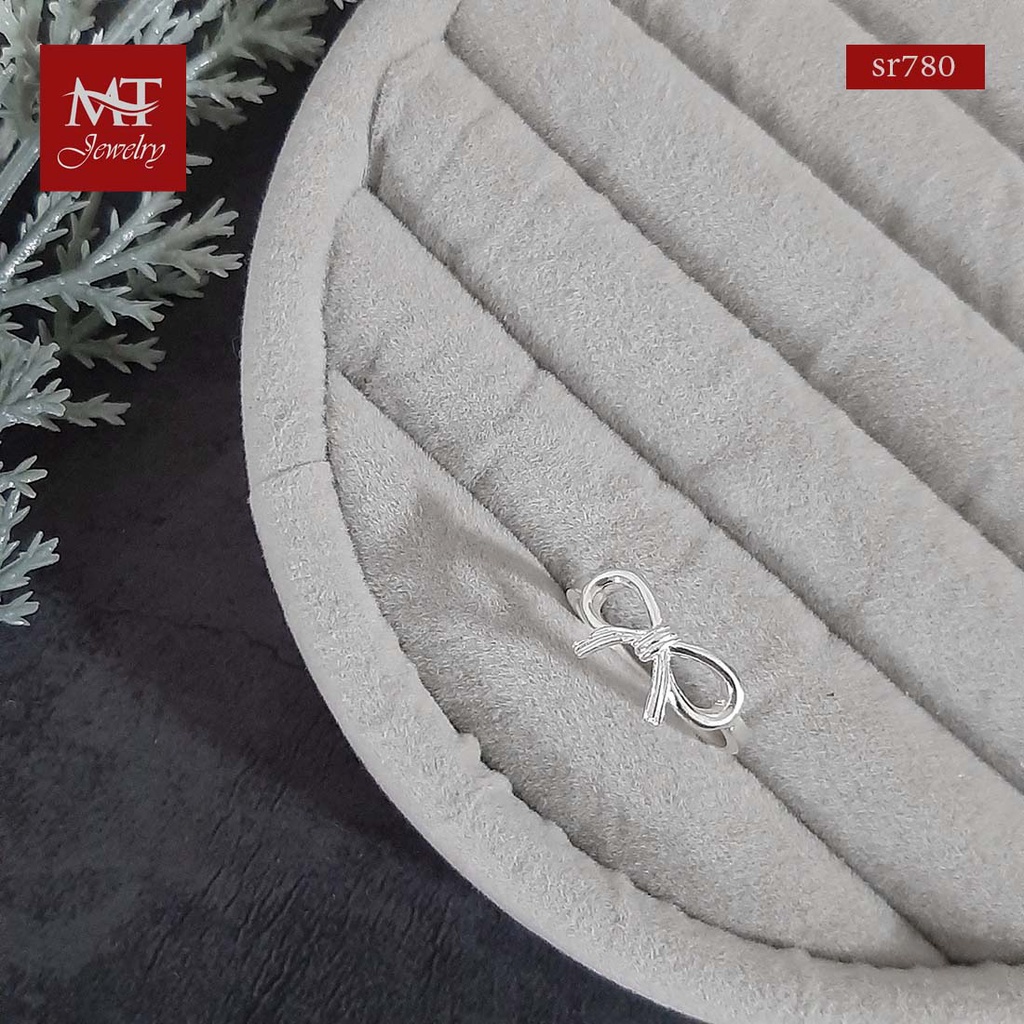 MT แหวนเงินแท้ รูปโบว์ ไซส์ 49 51 54 57 Sterling Silver Ring (sr780) MT Jewelry มณีธารา - รูปที่ 3