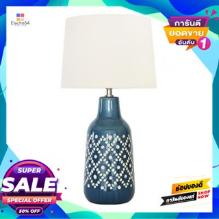 Lamp โคมไฟตั้งโต๊ะ (E27x1) LUZINO รุ่น NL11956 ขนาด 26 x 26 x 48.5 ซม. สีครีม - ฟ้าTable Lamp (E27x1) LUZINO NL11956 Siz